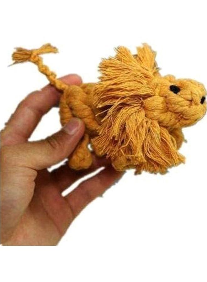 Beauenty Hand Woven Lion Pet Toy Brown 20x8cm  - Image 2