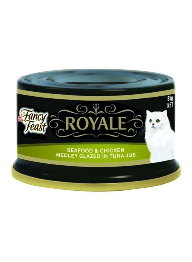 PURINA Fancy Feast Royale Seafood And Chicken Medley Glazed In Tuna Cat Food 85grams - Image 1