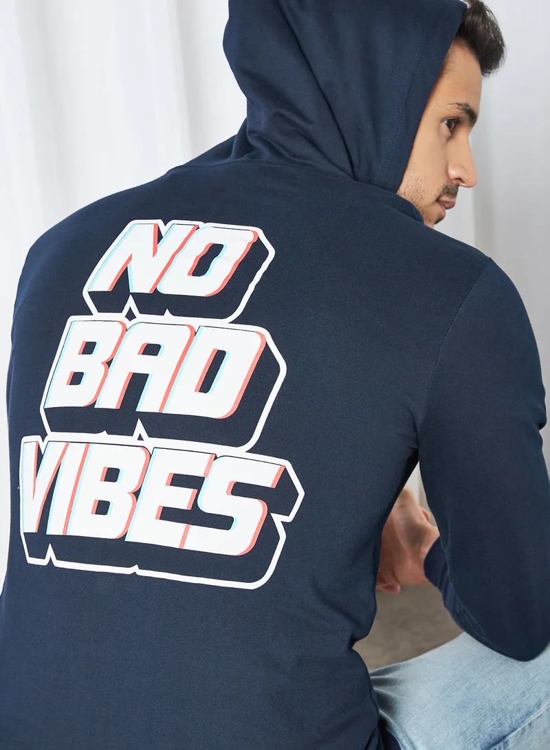 STATE 8 No Bad Vibes Hoodie Navy
