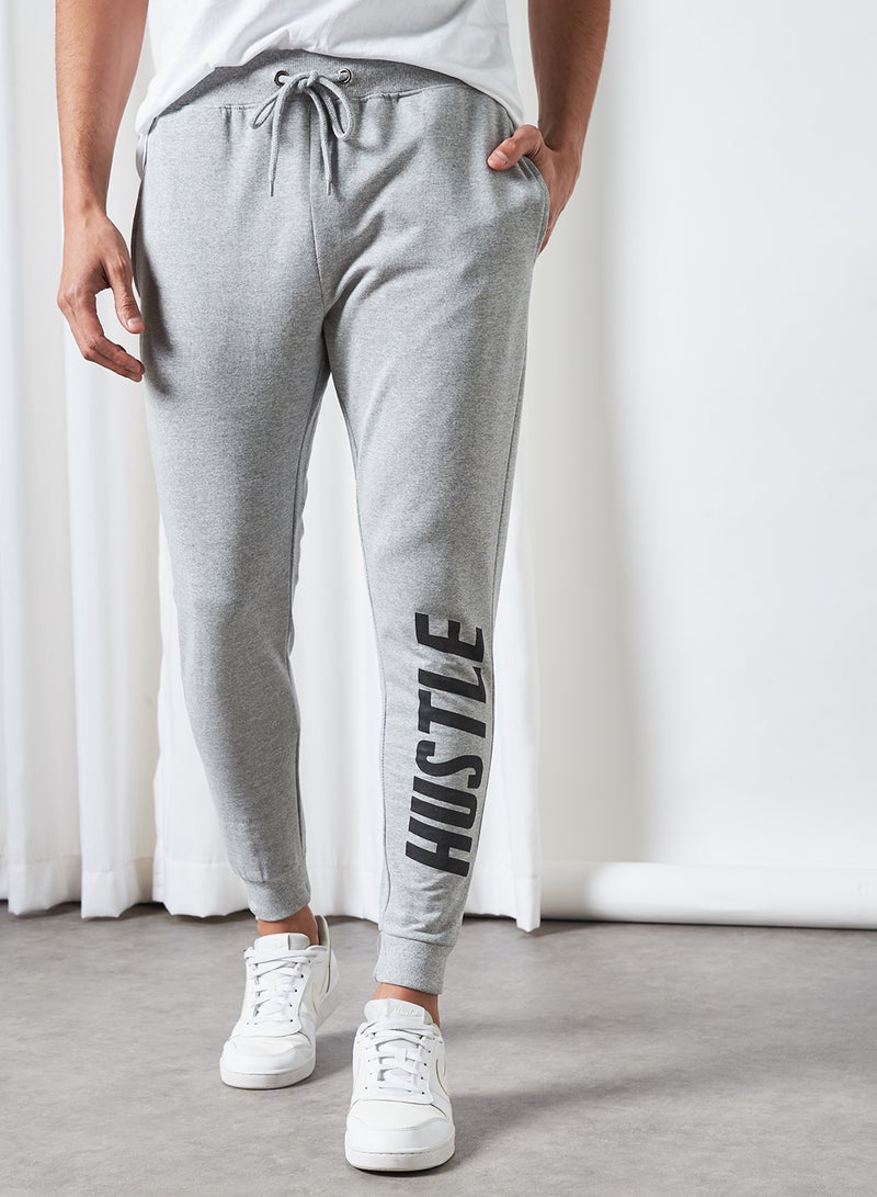 STATE 8 Hustle Teddy Fleece Sweatpants Grey  - Image 1