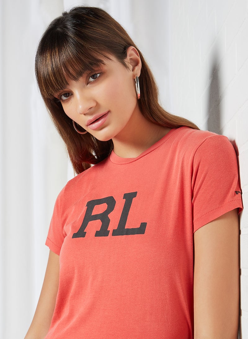 POLO RALPH LAUREN - RL Printed Jersey T-Shirt Evening Post Red - Image 1
