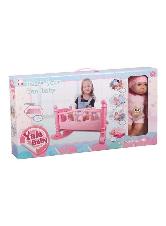 Yale 6-Pieces Drink And Wet Baby Doll With Bed Pillow Set - Image 1
