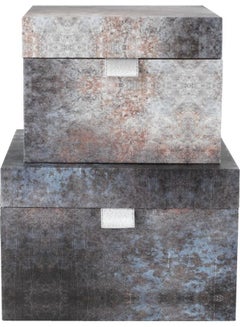 Set Of 2-Piece Storage Box Jansen Grey 18x15+18x11cm