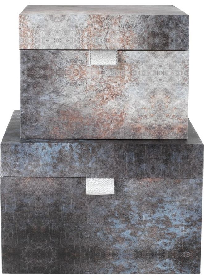 JYSK - Set Of 2-Piece Storage Box Jansen Grey 18x15+18x11cm - Image 1