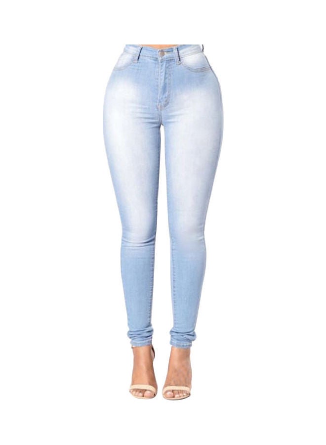 Denim Long Pencil Pants Sky Blue