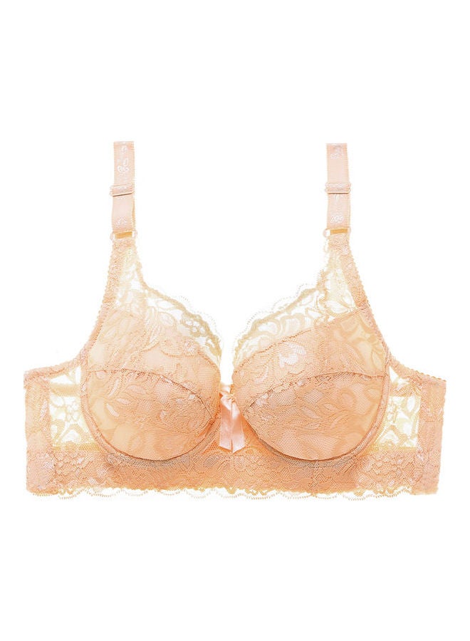 Floral Lace Bra Light Apricot 