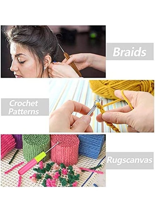 11-Piece Dreadlock Crochet Hook Tool Set Multicolour  - Image 4