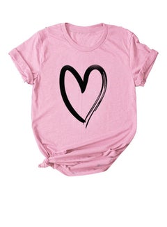 Cute Love Heart T-Shirt Top Pink