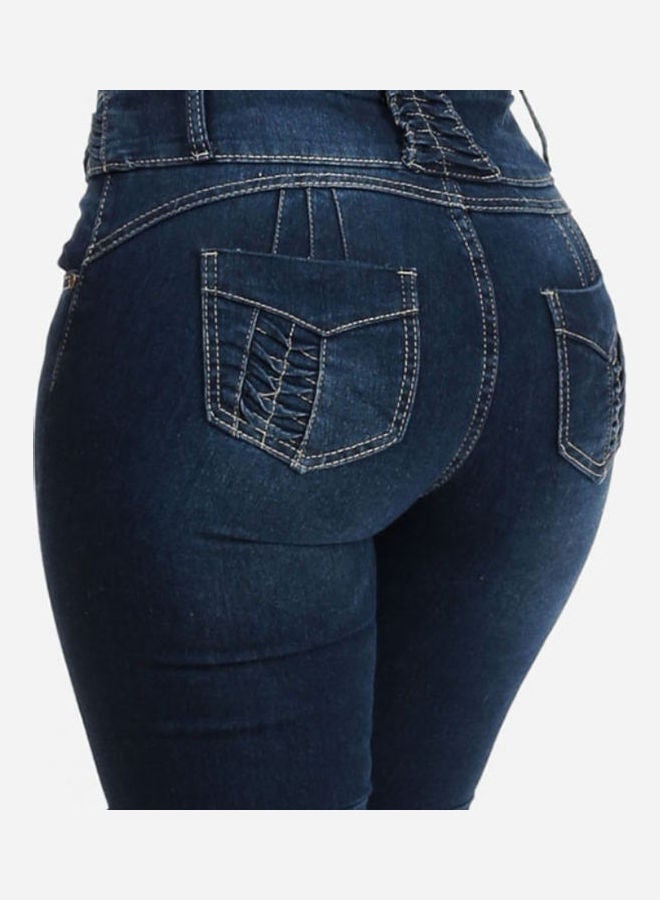 Skinny Slim Fit Short Jeans Blue  - Image 4