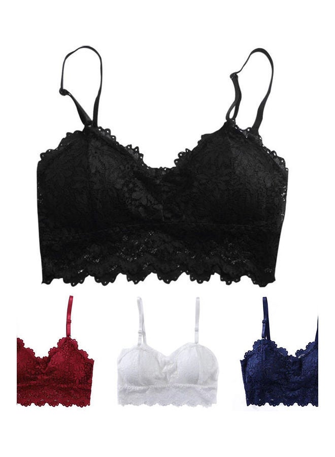 Camisole Padded Bralette Crop Top Black  - Image 2