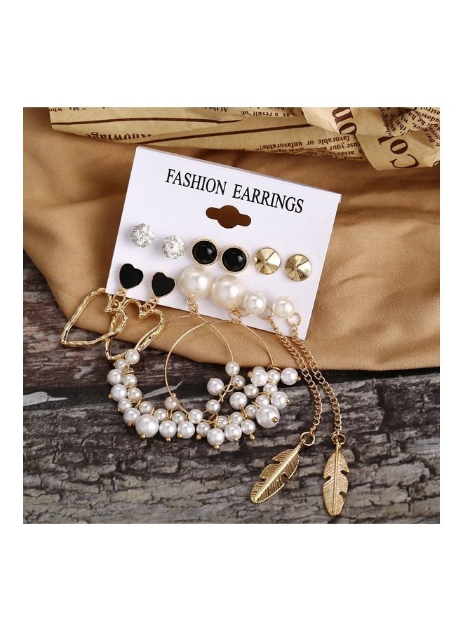 طقم أقراط متدلية وأقراط كبس للأذن مكون من 6 أزواج - Image 2