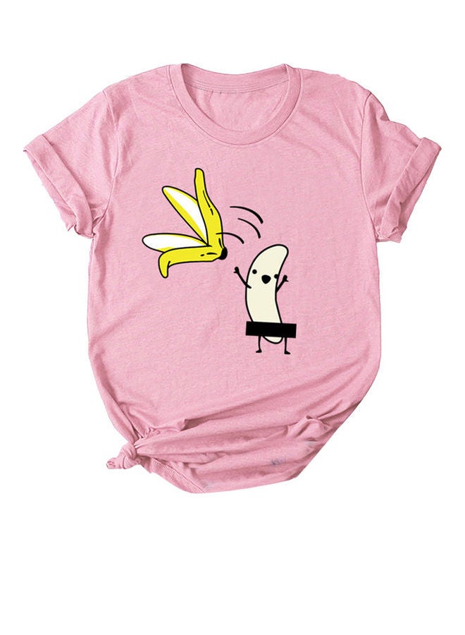 Printed Casual T-Shirt Pink