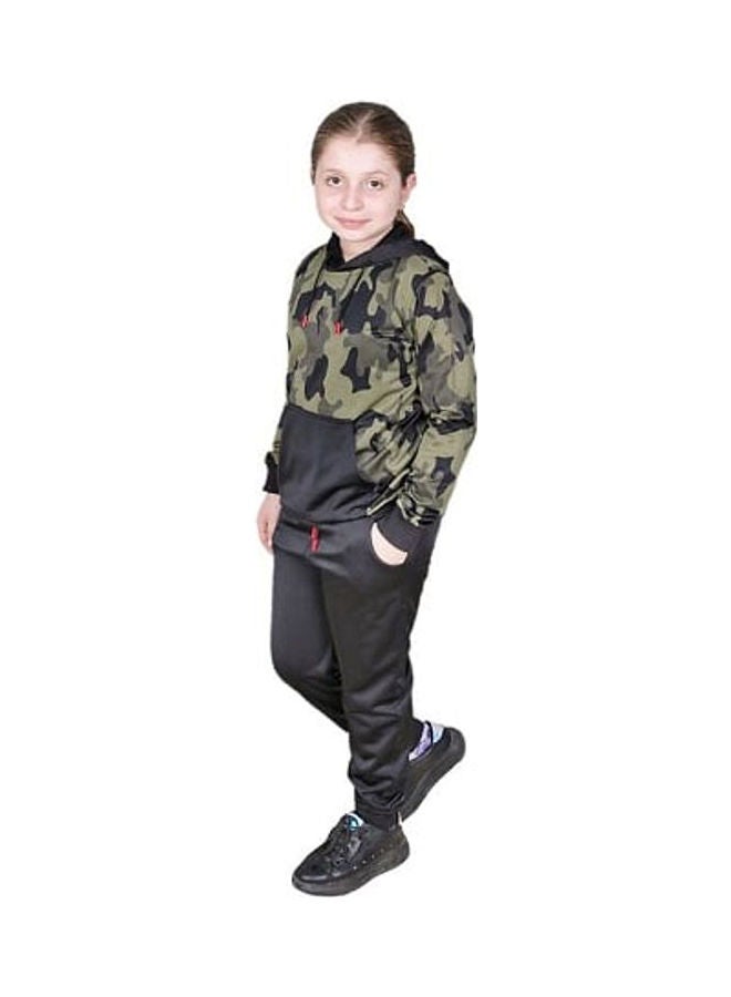 Caesar Training Hoodie With Pants Olive/Black - Image 2