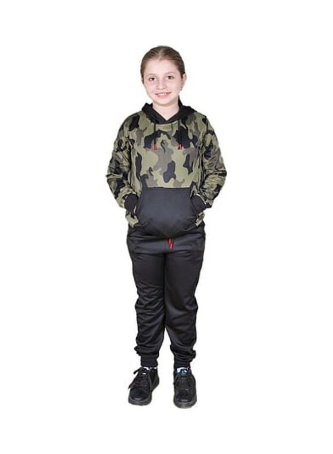 Caesar Training Hoodie With Pants Olive/Black - Image 1