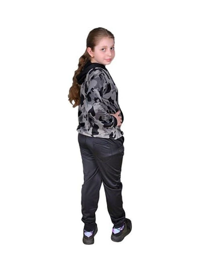 Caesar Training Hoodie With Pants Grey/Black - Image 3