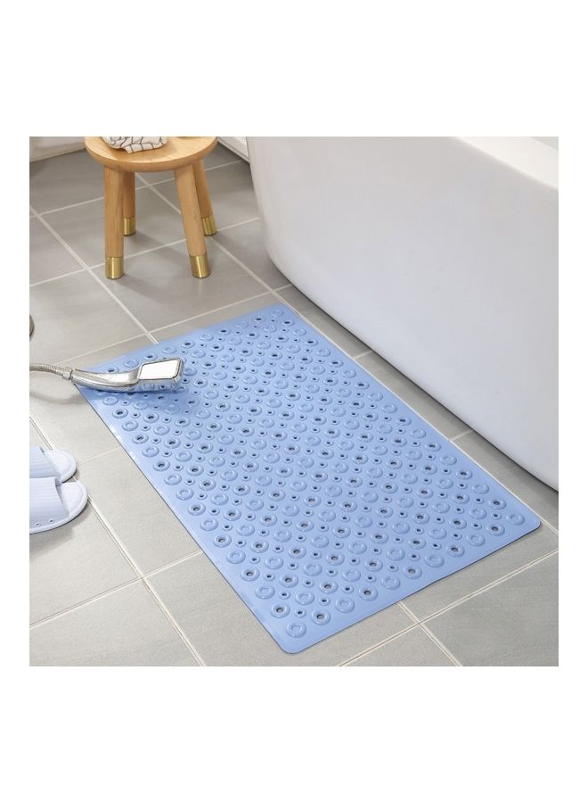 PVC Non-Slip Bathroom Rug Bath Inserts Shower Mat Carpet With TPR Sucker Bug Blue 53 x 8 x 20cm - Image 1