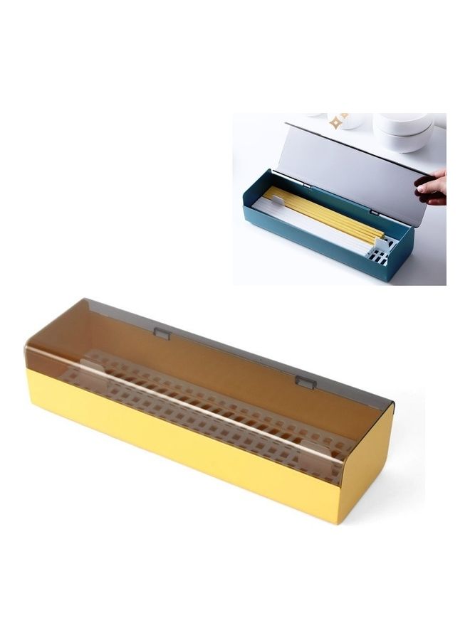 2-Piece Dust-Proof Chopstick Holder Set Yellow 31 x 10cm - Image 2