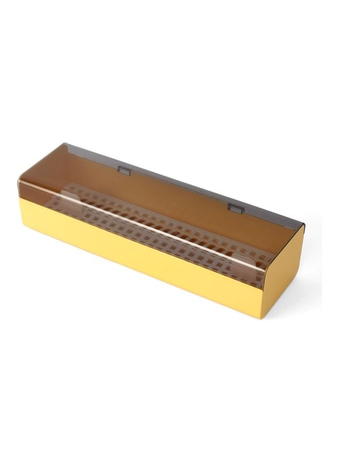 2-Piece Dust-Proof Chopstick Holder Set Yellow 31 x 10cm - Image 1