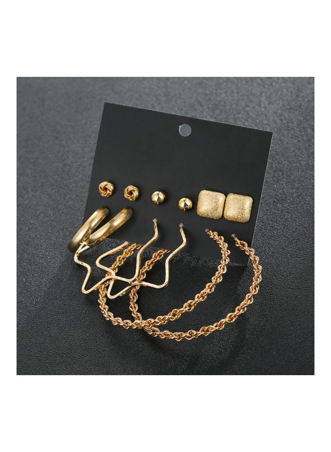 طقم أقراط وأقراط حلقية للأذن مكون من 6 أزواج - Image 3