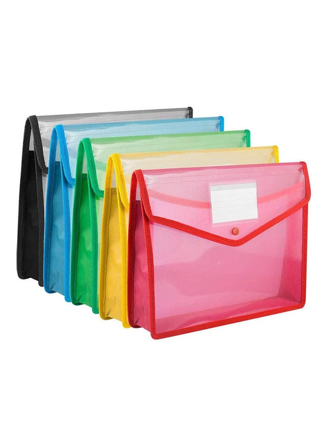 Generic 5-Plastic File Folder Red/Blue/Green  - Image 1