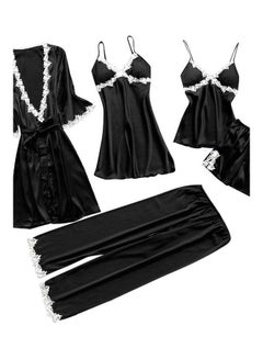 Generic 5-Piece Sleepwear Set Black 