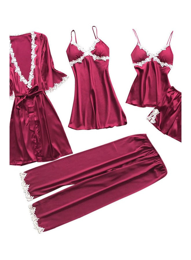 5-Piece Sleepwear Set Red - v1607985681/N42928022V_1