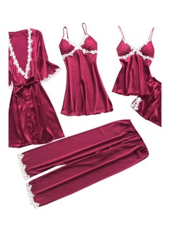Generic 5-Piece Sleepwear Set Red 