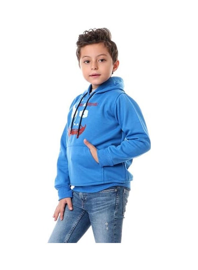 Caesar Joker Printed Hoodie Blue/Red/White - Image 2