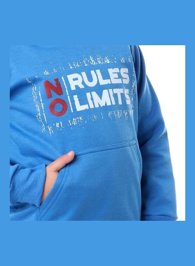 Caesar No Rules Limits Printed Hoodie Blue/Red/White - Image 4