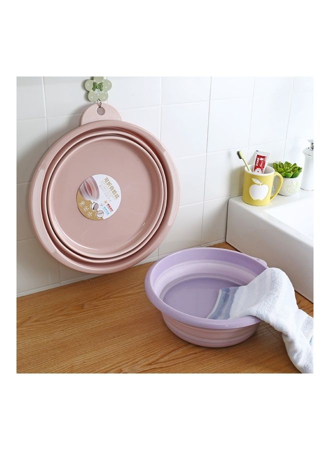 Portable Folding Wash Tub Pink 32x2x32cm - Image 2