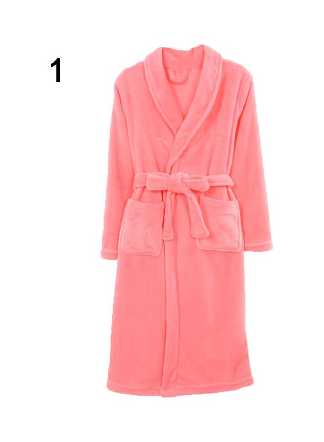 Dots Star Print  Gown Sleepwear Pink  - Image 1