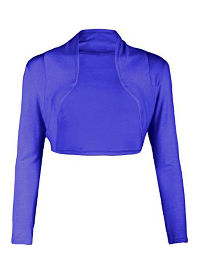 سترة قصيرة بقصة ضيقة أزرق