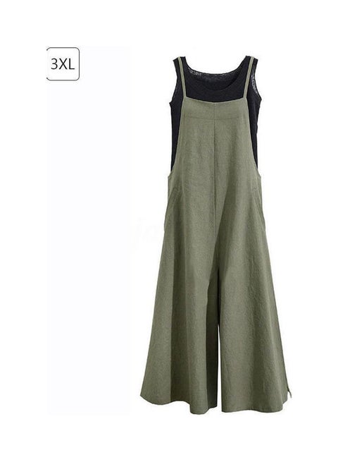 Generic Casual Oversized Dungarees Army Green | Best Price UAE | Dubai, Abu  Dhabi