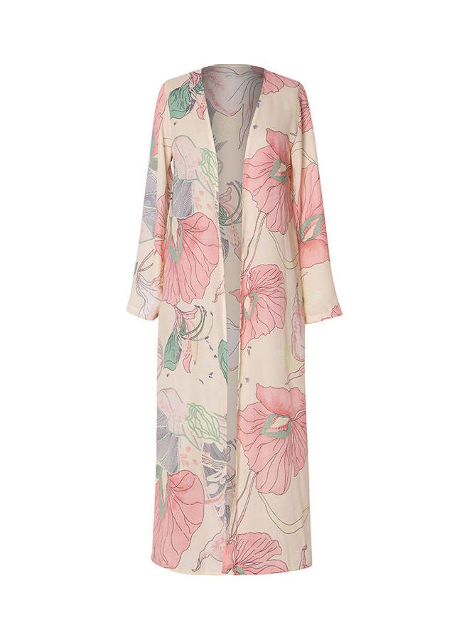 Generic - Floral Printed Long Sleeve Kimono Multicolour - Image 1