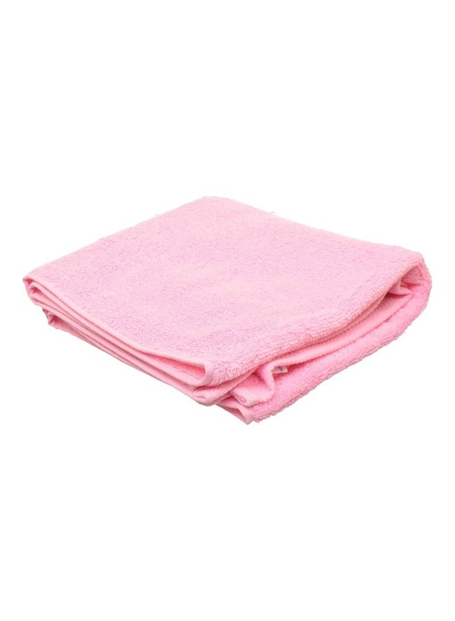 Solid Bath Sheet Pink 90x150cm - Image 2