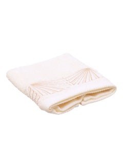 Generic Embroidered Bath Sheet White/Beige 90x150cm  - Image 1