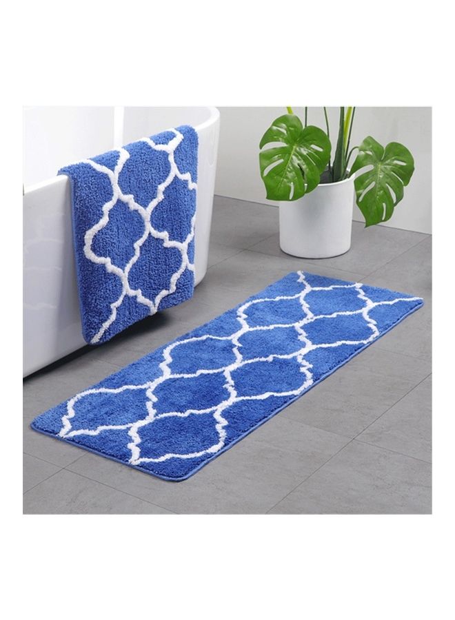 Microfiber Washable Mat Non-Slip Bath Carpets For Bathroom Blue 25 x 5 x 40cm  - Image 1