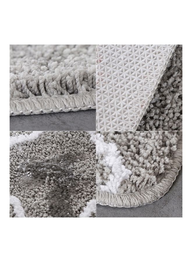 Microfiber Washable Mat Non-Slip Bath Carpets For Bathroom Blue 25 x 5 x 40cm  - Image 3