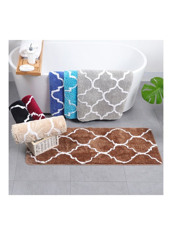 Microfiber Washable Mat Non-Slip Bath Carpets For Bathroom Blue 25 x 5 x 40cm  - Image 4