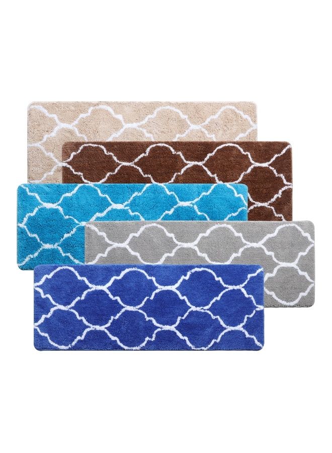 Microfiber Washable Mat Non-Slip Bath Carpets For Bathroom Blue 25 x 5 x 40cm  - Image 5