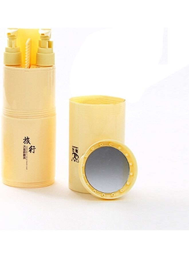 Generic - Creative 5 In 1 Portable Gargle Cup Shampoo Sub-Bottle Yellow 22x10x10cm - Image 1