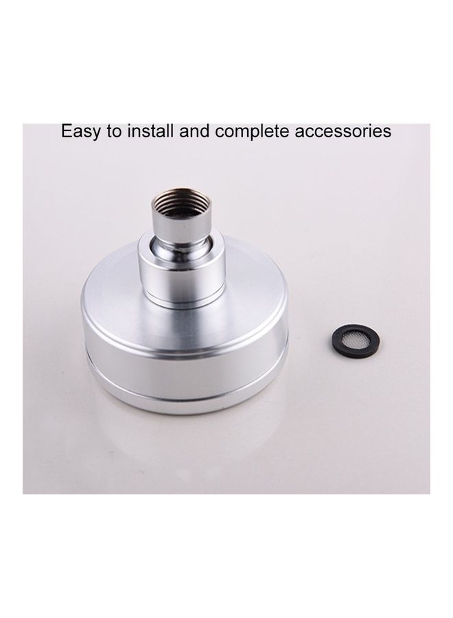 Round Pressurized Handheld Shower Head Black 13 x 10 x 13cm - Image 3