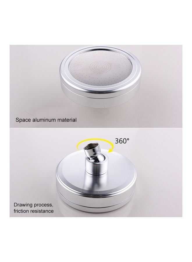 Round Pressurized Handheld Shower Head Black 13 x 10 x 13cm - Image 4