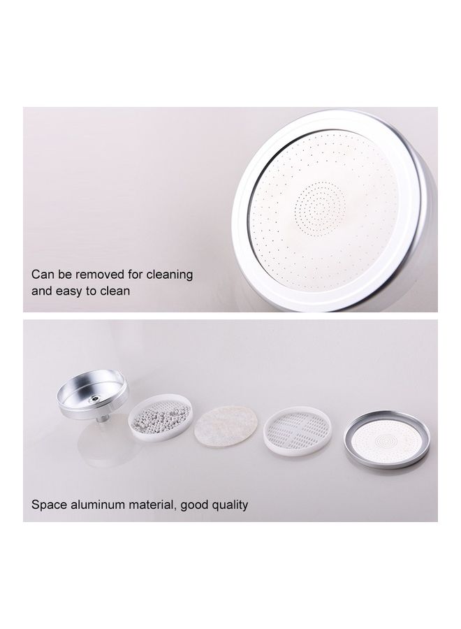 Round Pressurized Handheld Shower Head Black 13 x 10 x 13cm - Image 5