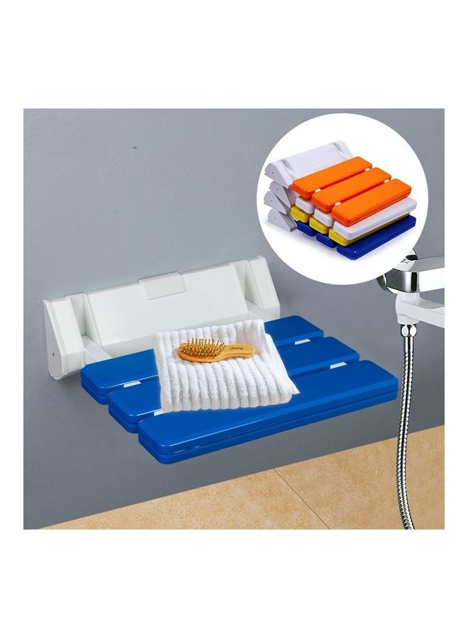 Wall Mounted Folding Elderly Spa Bench Bathroom Bath Chair multicolour 33 x 6 x 36cm - Image 3