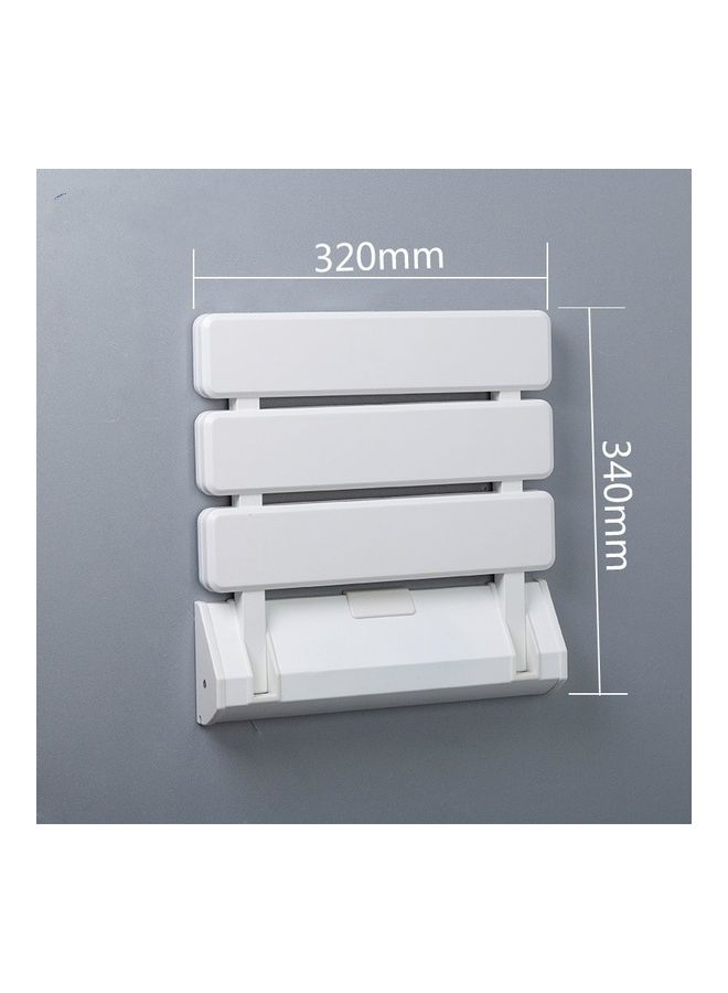 Wall Mounted Folding Elderly Spa Bench Bathroom Bath Chair multicolour 33 x 6 x 36cm - Image 4