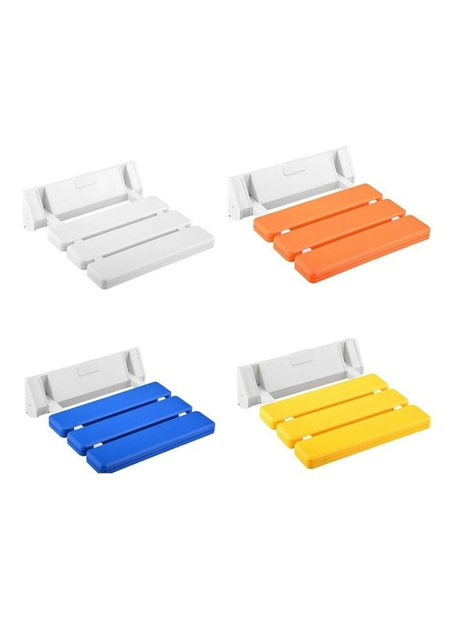 Wall Mounted Folding Elderly Spa Bench Bathroom Bath Chair multicolour 33 x 6 x 36cm - Image 5