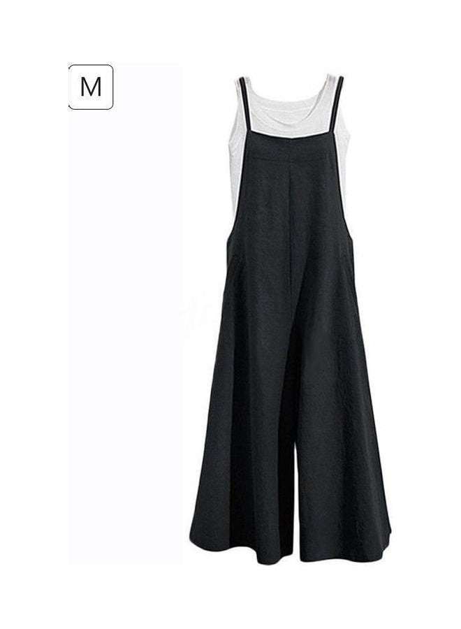 Casual Oversized Dungarees Black - Image 2