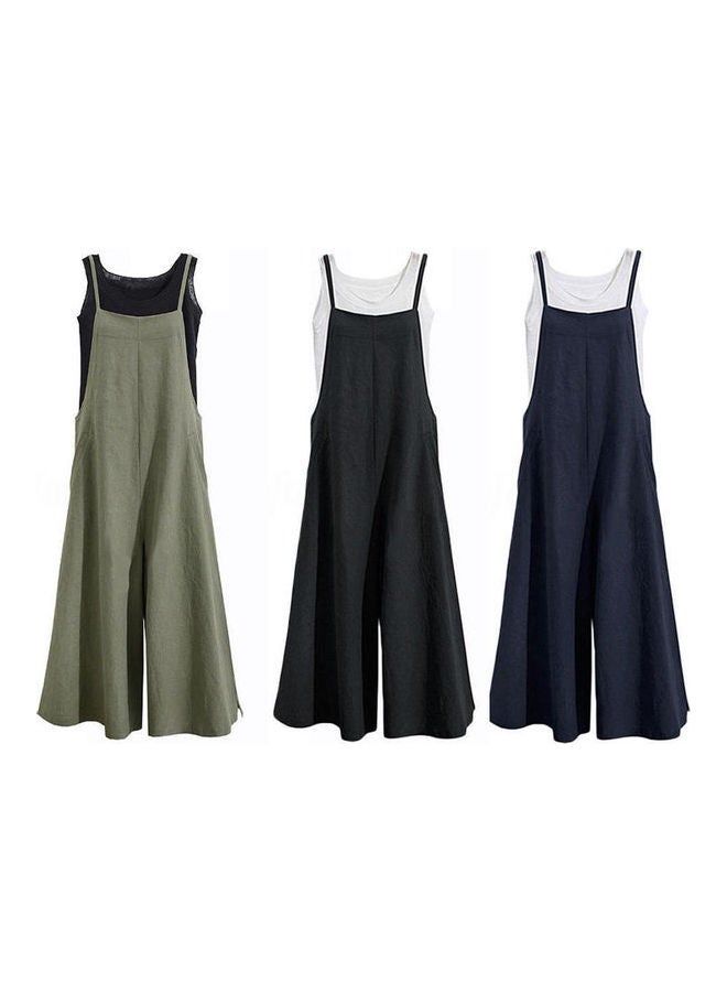 Casual Oversized Dungarees Black - Image 1