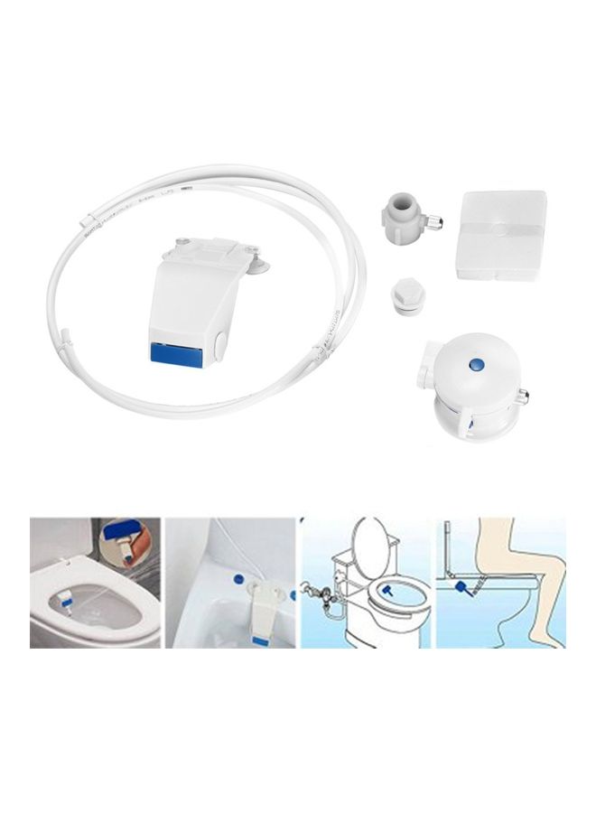 B8100 Sanitary Wall Smart Flushing Clean Tool Toilet Bidet Set White 25x7x20cm  - Image 1